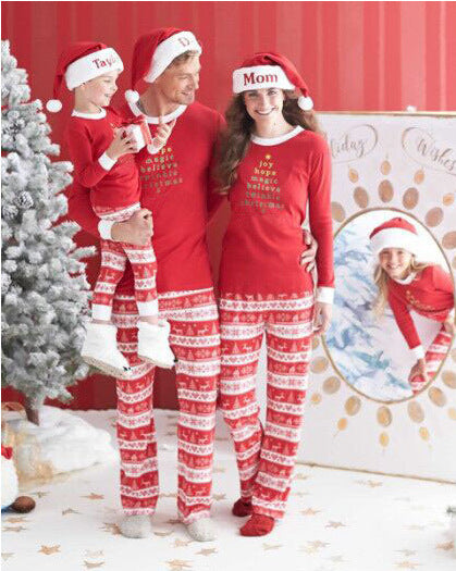 Pijamas Navideños a Juego para Padres e Hijos con Diseño Impreso