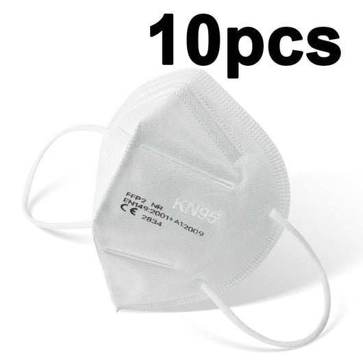 White FFP2 NR KN95 dust-proof face mask with ear loops, indicating a quantity of 200 pieces. - Image 17