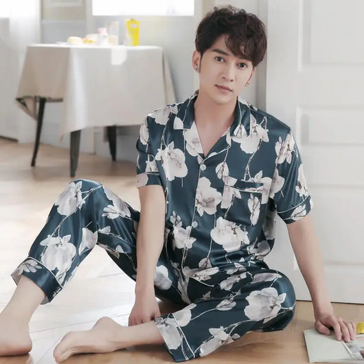 Pijamas de Seda para Parejas - Manga Larga Fresca y Cómoda - Image 18