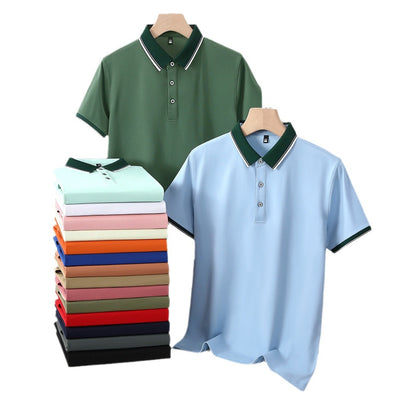 Polo Elástico de Algodón con Combinación de Colores - Image 5