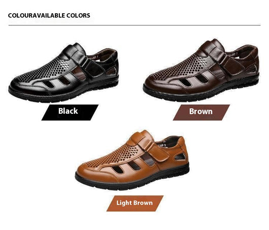 Sandalias de Cuero Perforadas para Hombre - Estilo Ejecutivo Casual - Image 14