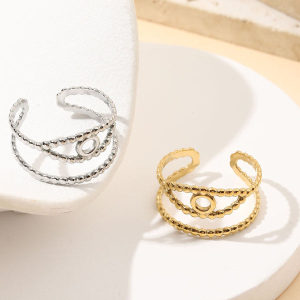 Anillo Retro Francés de Acero Inoxidable para Mujer
