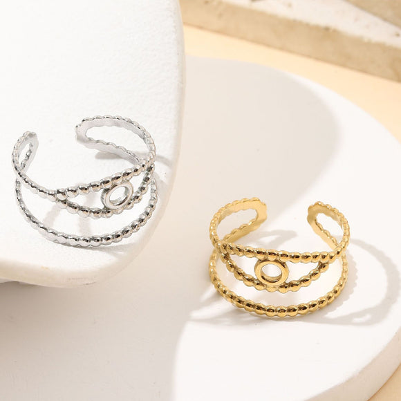 Anillo Retro Francés de Acero Inoxidable para Mujer