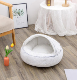 Cama 2 en 1 para Perros y Gatos - Cama Cálida de Felpa Suave Tipo Casa - Image 138