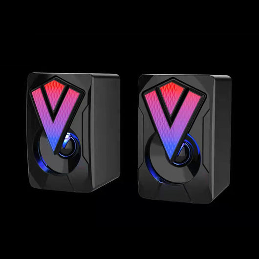 Parlante RGB para Computadora con Cable USB y Iluminación LED