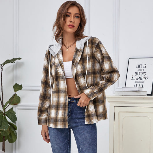 Camisa de Cuadros Retro Estilo Europeo y Americano para Mujer - Image 8