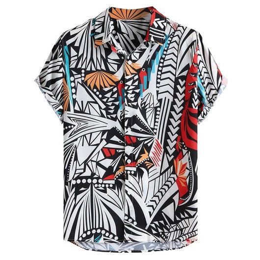 Camisa Estampada con Solapa