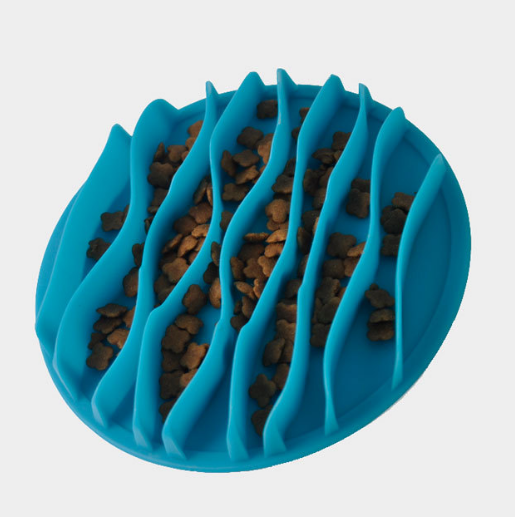 Comedero Lento Onda de Silicona - Bowl Antiestrés para Mascotas