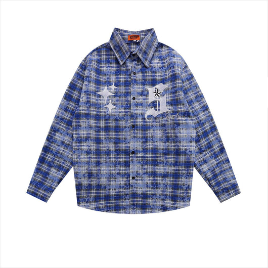 Camisa de Cuadros Americana para Primavera - Manga Larga Estilo Street - Image 7