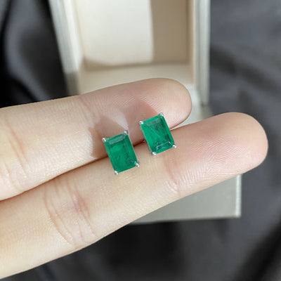 Aretes de Plata Esterlina 925 con Esmeralda - Diseño Elegante - Image 7
