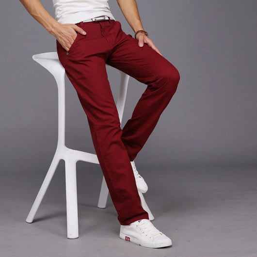 Pantalones Casuales Slim Rectos para Hombre - Estilo Versátil - Image 9