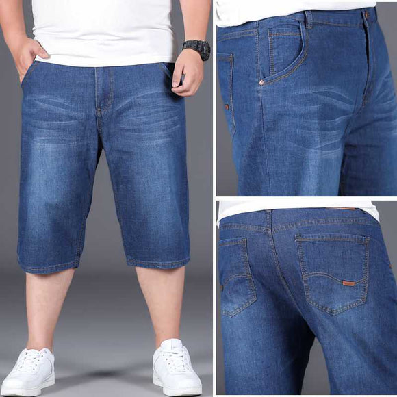 Jeans Cropped Holgados Talla Grande para Hombre