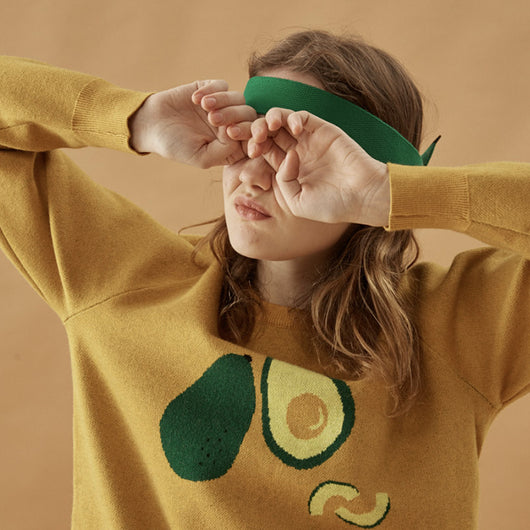 Suéter Tejido Cuello Redondo Aguacate - Unisex Otoño Invierno