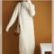 Vestido Tejido Cálido Estilo Coreano con Relleno de Lana