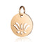 Stainless steel lotus pendant T448R Rose Dorado