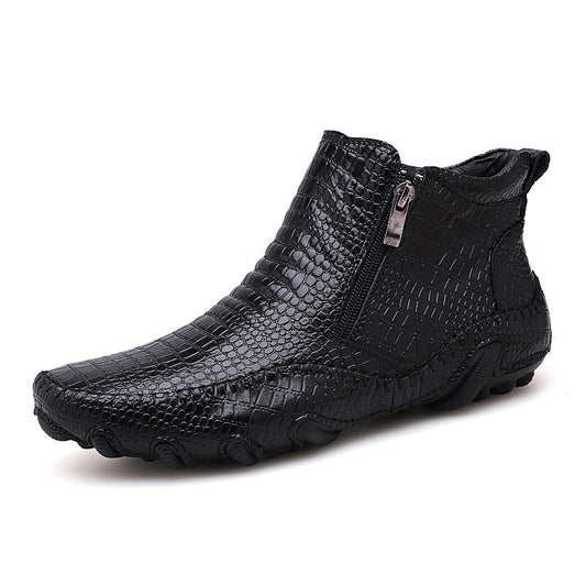 Botas Británicas Negras de Caña Media