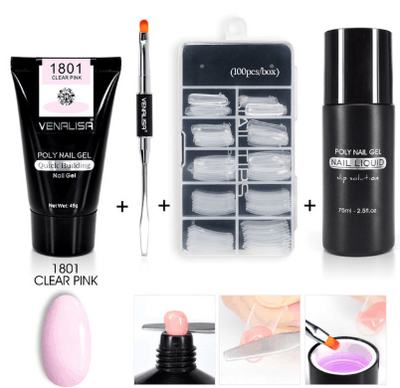Kit Completo de Gel de Uñas Venalisa - Constructor Transparente y Camuflaje Jelly - Image 14