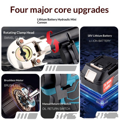 Crimpadora Hidráulica Recargable de Iones de Litio para Cables - Image 10