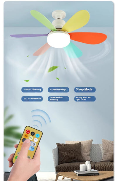 Ventilador de Techo con Luz LED Silencioso para Dormitorio y Sala - Image 17