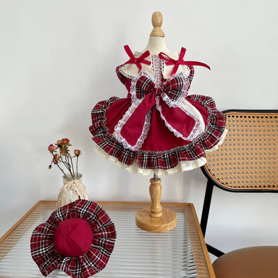 Vestido Lolita Princesa con Moño y Encaje Cuadros - Image 8