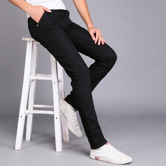 Pantalones Casuales Slim Rectos para Hombre - Estilo Versátil