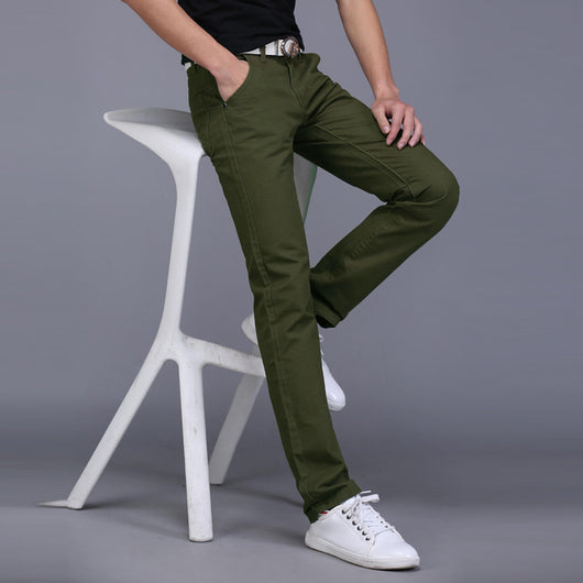 Pantalones Casuales Slim Rectos para Hombre - Estilo Versátil - Image 3