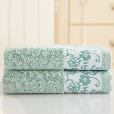 Toalla Jacquard de Algodón 32 Hilos con Diseño Floral Glicina - Image 4