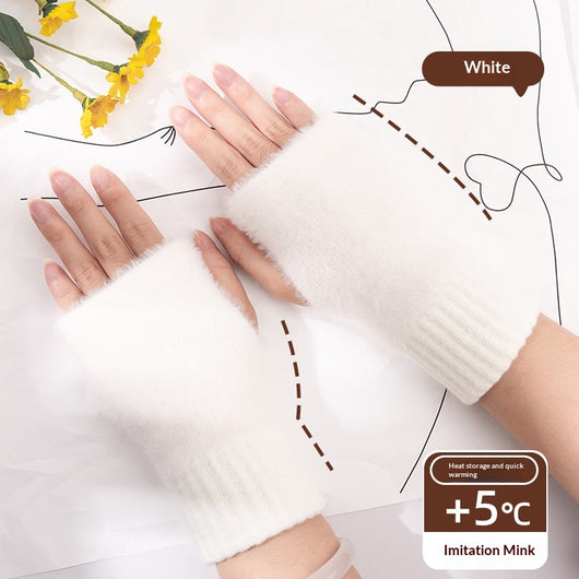 Guantes Térmicos de Punto con Dedos Libres y Forro Suave - Image 3