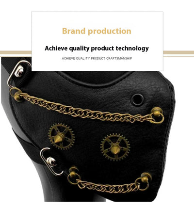 Máscara Steampunk Halloween con Cadena de Personalidad y Protección - Image 8