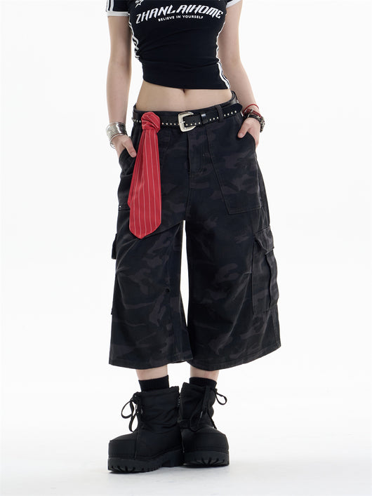 Pantalones Cortos de Trabajo Camuflaje con Múltiples Bolsillos - Image 19
