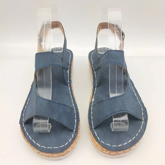 Sandalias Casuales Estilo Universitario con Tacón Bajo - Image 14