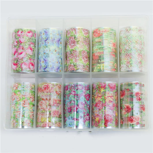 Calcomanías de Uñas con Diseño de Flores y Estrellas - Pegatinas Trendy - Image 7