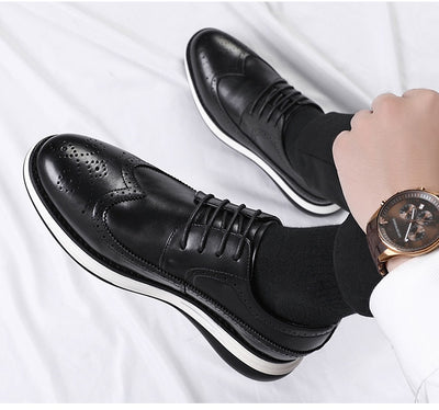 Zapatos de Cuero Ejecutivos para Hombre con Suela Gruesa Ultra Confortable - Image 12