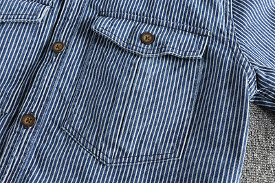 Camisa Denim Vintage Desgastada para Hombre - Image 8