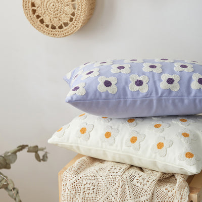 Funda de Almohada de Algodón Bordada Estilo Nórdico Minimalista - Image 2