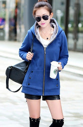 Cardigan Abrigo Sudadera con Capucha de Felpa para Mujer - Image 8