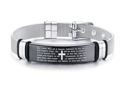 Pulsera de Acero Titanio Curvado Negro - Image 5
