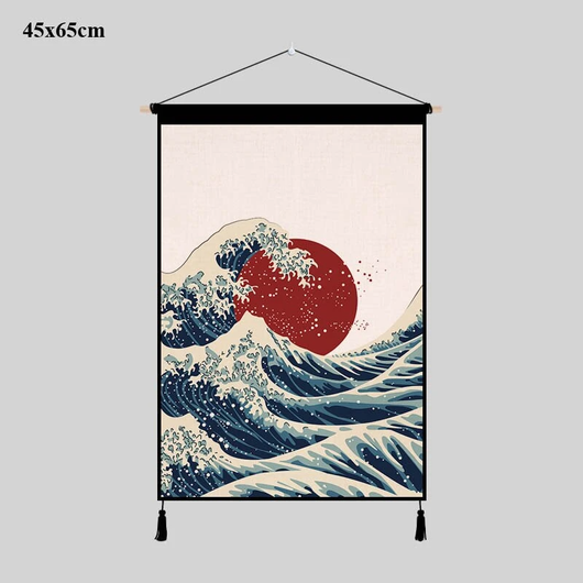 Tapiz de Pared Estilo Japonés para Sala de Estar - Image 2