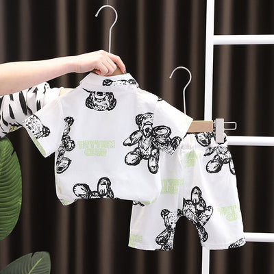 Traje Infantil con Camisa de Solapa y Manga Corta - Image 5