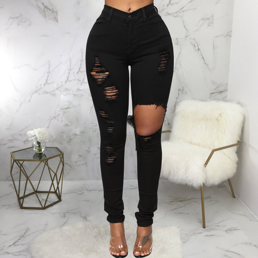 Pantalón Vaquero Talle Alto Elástico con Lavado Versátil - Image 10