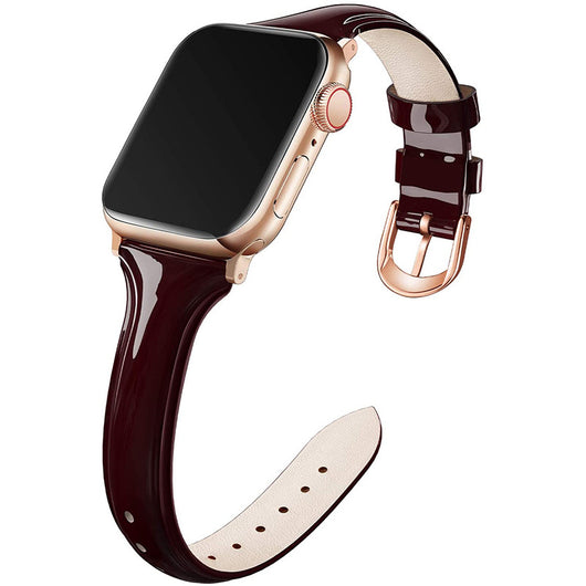 Correa de Cuero Charol para Apple Watch 6SE - Diseño Exclusivo para Muñecas Pequeñas - Image 5