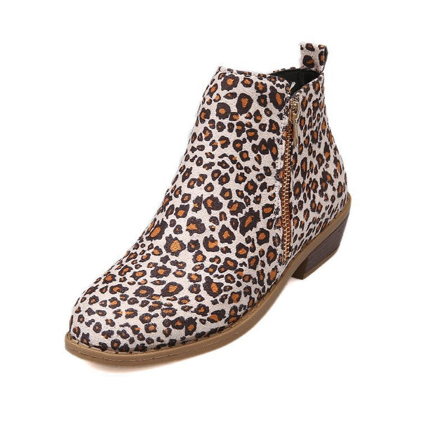 Botas Tobilleras Retro con Cierre Lateral Pulido - Estilo Europeo y Americano