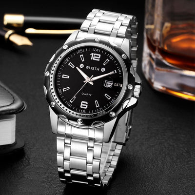 Reloj de Negocios Impermeable para Hombre con Calendario y Cuarzo