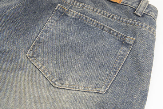 Jeans Rotos Plisados Irregular Unisex - Image 7