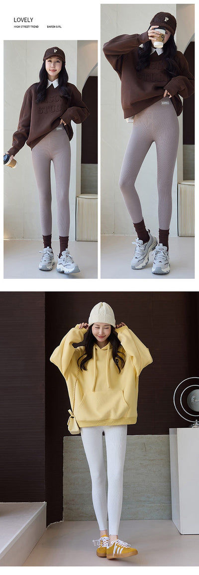 Leggings Térmicos de Algodón Puro con Forro Polar para Mujer - Cintura Alta y Elástico Reforzado - Image 26