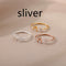 Golden stainless steel unisex ring Sliver A