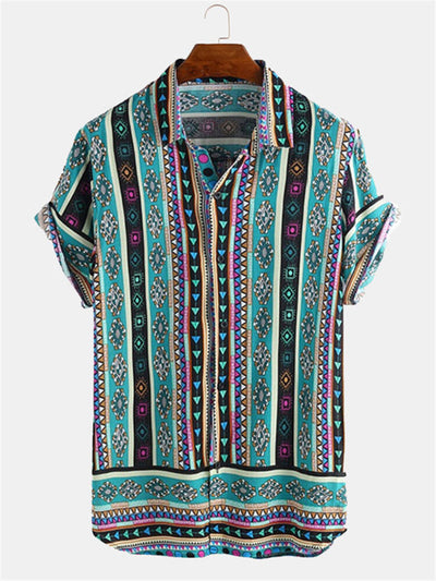 Camisa de Rayas para Hombre de Manga Corta - Image 6