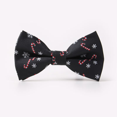 Corbata de Moño Navideño con Patrón de Árbol y Copos de Nieve - Image 16