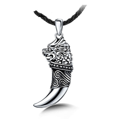 Collar Tailandés Vintage Plata de Ley para Hombre con Dientes Puntiagudos - Image 2