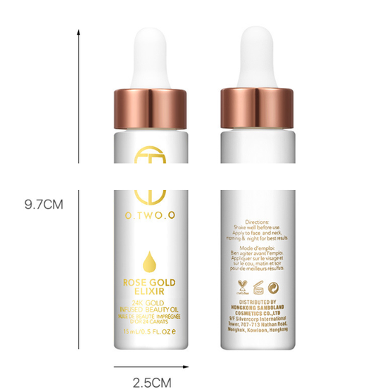 Aceite Facial de Oro Rosa 24k - Elixir Antienvejecimiento con Efecto Primer - Image 5